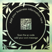 Qr code Modern Wreater Black White Window Cling Raamsticker (Vel 3)