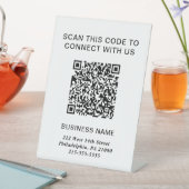QR-code Modern Zakelijk Reclamebord Met Voetstuk (Insitu)