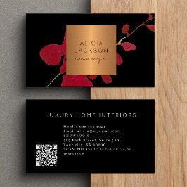QR CODE modern zwart goud professioneel Visitekaartje