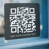 QR Code | Modern Zwart Stijlvol Scanbaar Raamsticker