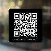 QR Code | Modern Zwart Stijlvol Scanbaar Raamsticker