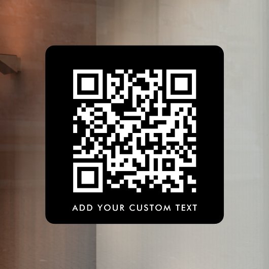 QR Code | Modern Zwart Stijlvol Scanbaar Raamsticker