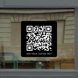 QR-code | Modern zwart, stijlvol, schaalbaar Raamsticker