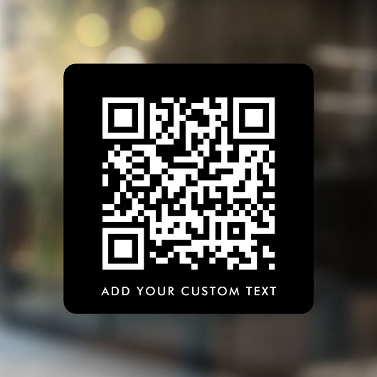 QR-code | Modern zwart, stijlvol, schaalbaar Raamsticker