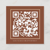 QR Code Moderne Aarde Tones Professional Business Aanbevelingskaartje (Achterkant)