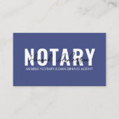 QR-code | Moderne blauwe mobiele notaris Visitekaartje (Voorkant)