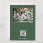 QR-code, moderne botanische tuin bruiloft Save The Date (Achterkant)