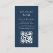 QR-code Moderne Botanische Woestijn Succulent Visitekaartje (Achterkant)