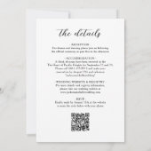 QR-code | Moderne budgettaire hedendaagse fotoweds Kaart (Achterkant)