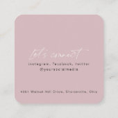 QR-code moderne chic make-up en haarstijl  Vierkante Visitekaartje (Achterkant)