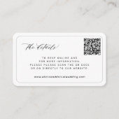 QR CODE moderne elegante trouwwebsite details Informatiekaartje (Voorkant)