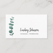 QR-code Moderne eucalyptusberoepen Visitekaartje (Voorkant)