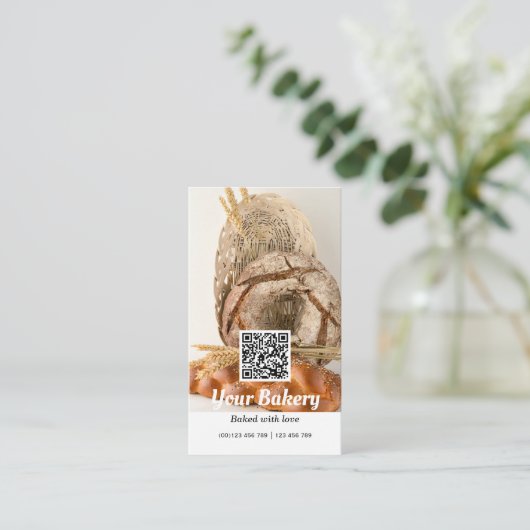 QR-code Moderne fotobakkerij Visitekaartje (Staand voorkant)