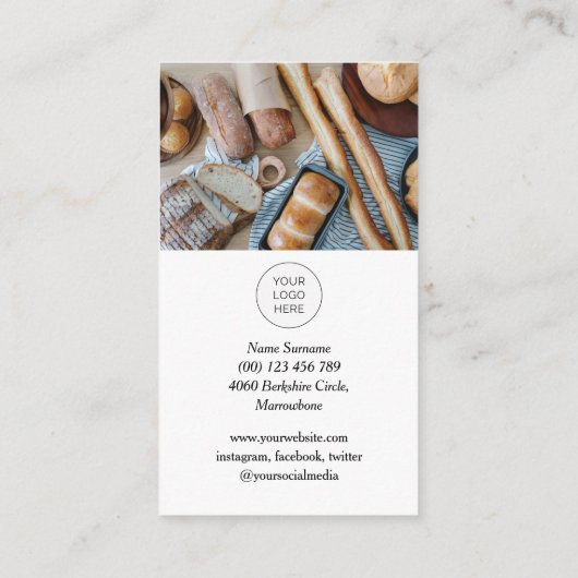 QR-code Moderne fotobakkerij Visitekaartje (Achterkant)