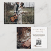 QR Code Moderne fotograaf Visitekaartje (Voorkant / Achterkant)