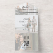 QR Code Moderne Fotohuwelijk All In One Uitnodiging (Binnen)