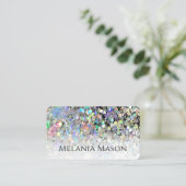 QR Code Moderne Glitter Make-up Artiest Uniek Visitekaartje (Staand voorkant)