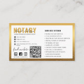QR-code | Moderne Gouden Mobiele Notaris Publiek Visitekaartje (Achterkant)