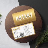 QR-code | Moderne Gouden Mobiele Notaris Publiek Visitekaartje