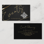 QR Code Moderne grafische gebeurtenissen Visitekaartje (Voorkant / Achterkant)