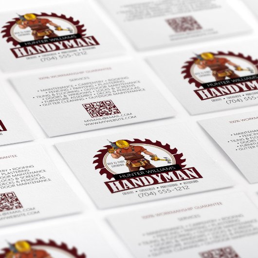 QR Code Moderne handymanonderhoud bijtende tools Vierkante Visitekaartje