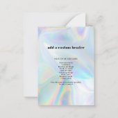 QR Code Moderne Holographic Any Occasion Notitiekaartje (Achterkant)