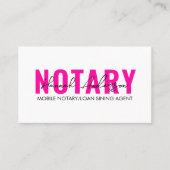 QR-code | Moderne Hot Pink mobiele notaris openbaa Visitekaartje (Voorkant)