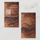 QR-code Moderne houten carpentry constructie Visitekaartje (Voorkant / Achterkant)