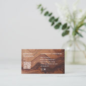 QR-code Moderne houten carpentry constructie Visitekaartje (Staand voorkant)