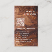 QR-code Moderne houten carpentry constructie Visitekaartje (Voorkant)
