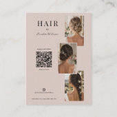 QR-code Moderne Kapper Foto Visitekaartje (Achterkant)