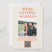 QR Code Moderne Kleurrijke Hand getrokken Retro br Kaart (Achterkant)