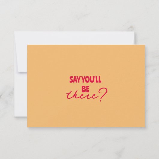 QR Code Moderne Kleurrijke Retro Fun Bold Bruiloft RSVP Kaartje (Achterkant)