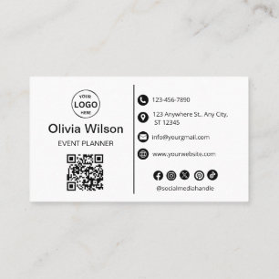 QR Code Moderne Logo Aangepaste Iconen Social Medi Visitekaartje