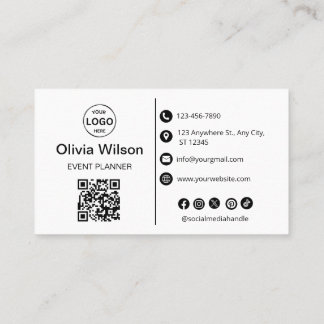 QR Code Moderne Logo Aangepaste Iconen Social Medi Visitekaartje