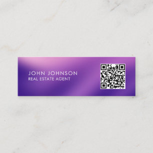 QR-code moderne mini-visitekaart Mini Visitekaartje