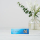 QR-code moderne mini-visitekaartje Mini Visitekaartje (Staand voorkant)
