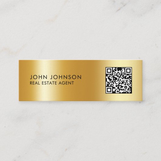QR-code moderne mini-visitekaartje Mini Visitekaartje (Voorkant)