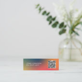 QR-code moderne mini-visitekaartje Mini Visitekaartje (Staand voorkant)