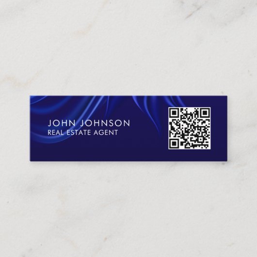 QR-code moderne mini-visitekaartje Mini Visitekaartje (Voorkant)