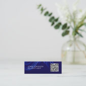 QR-code moderne mini-visitekaartje Mini Visitekaartje (Staand voorkant)