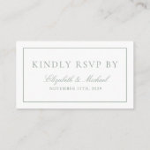 QR Code Moderne Minimalistische Monogram Wijze Gro Informatiekaartje (Achterkant)