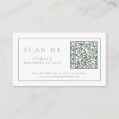 QR Code Moderne Minimalistische Monogram Wijze Gro Informatiekaartje (Voorkant)