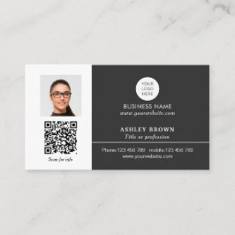 QR-code moderne netwerkmakelaarfoto Business C Visitekaartje
