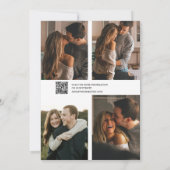 QR Code Moderne Overlay Elegant 5 Fototypografie Save The Date (Achterkant)