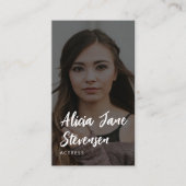 QR CODE moderne professionele actrice foto Visitekaartje (Voorkant)