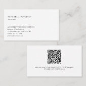 QR CODE moderne professionele basissjabloon Visitekaartje (Voorkant / Achterkant)