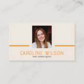 QR CODE - moderne professionele, minimalistische f Visitekaartje (Voorkant)