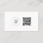 QR Code Moderne Sjabloon Elegante Barcode Trendy Visitekaartje (Achterkant)