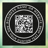 QR Code | Moderne stijlvolle afdrukbare vensterfol Raamsticker (Vel 3)